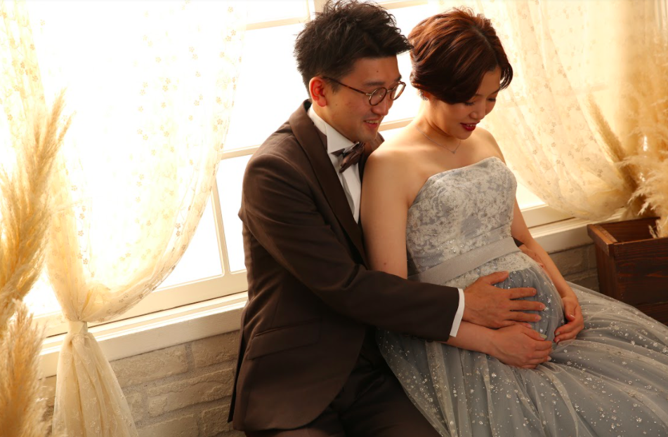 aimの洋装マタニティフォトウェディング